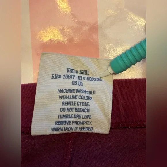 VS PINK VINTAGE Y2K VELOUR TRACKSUIT FLARE PANTS RED DOG PUP 86 PATCH LOGO HTF M - Picture 5 of 9